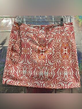 Adidas Pink Orange Patterned Golf Tennis Skort Size 8 Climacool